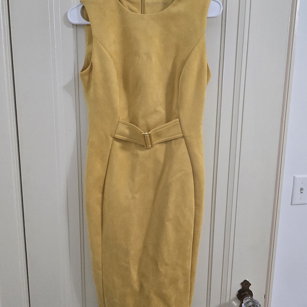Calvin Klein Mustard Midi Dress
